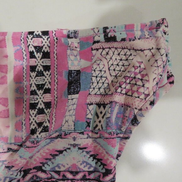 SEAFOLLY Beach Bazaar Persian Pink Patchwork Print Hipster Bikini Bottom Sz 8 - Picture 5 of 11